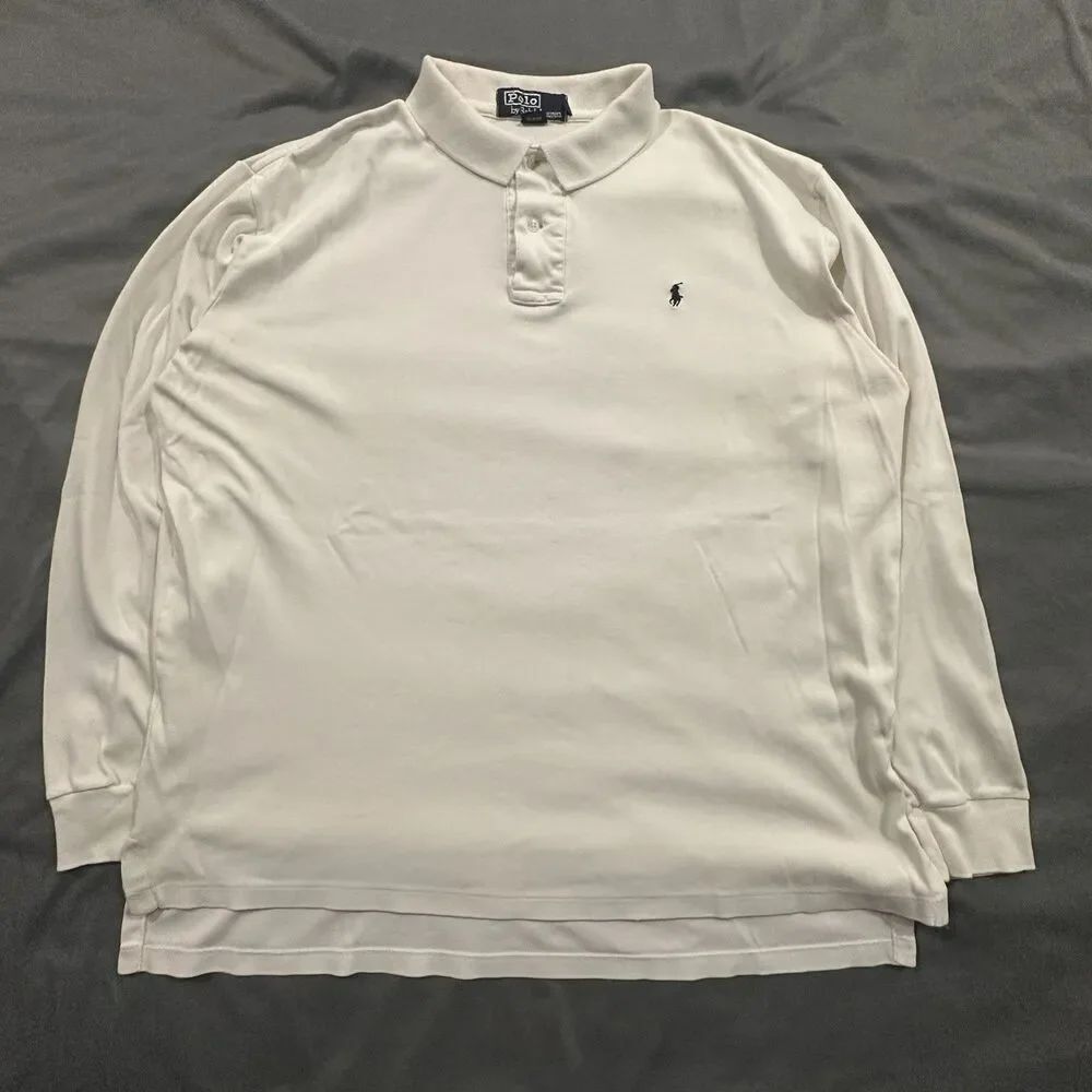 Vintage 90s Polo Ralph Lauren Long Sleeve Shirt Mens XL Made in USA Pullover